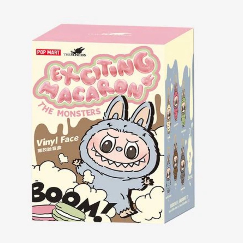 Pop Mart Exciting Macaron Vinyl Face Toy - Gray